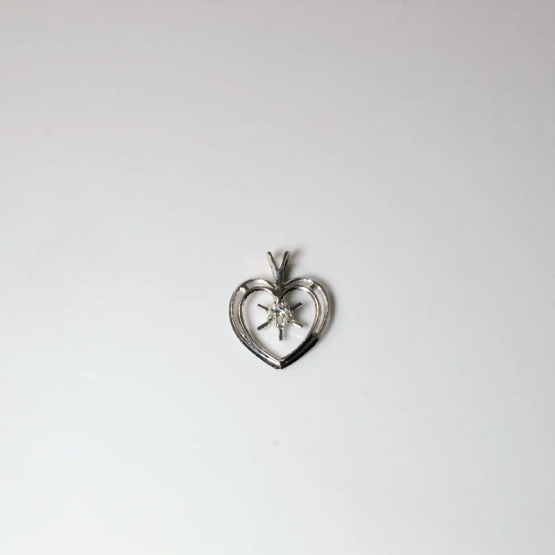 Discounted Jewelry For A Glamorous Look Belcher Set Diamond Heart Pendant | 0.05ct | Discounted Jewelry For A Glamorous Look Belcher Set Diamond Heart Pendant | 0.05ct |