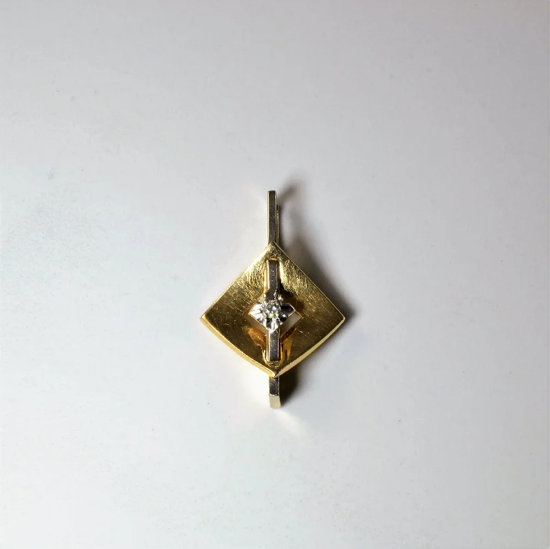Affordable Luxury Jewelry For Every Occasion Square Two Tone Diamond Pendant | 0.045ct | Affordable Luxury Jewelry For Every Occasion Square Two Tone Diamond Pendant | 0.045ct |