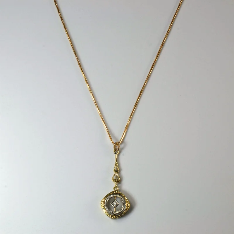 Don't Miss Our Biggest Jewelry Sale Of The Season 1930s Diamond Pendant Necklace | 0.02ct | 16" | Don't Miss Our Biggest Jewelry Sale Of The Season 1930s Diamond Pendant Necklace | 0.02ct | 16" |