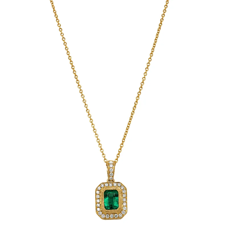 Best Jewelry Sale – Shop Exclusive Designs Now 18ct Yellow Gold 1.23ct Emerald & Diamond Pendant Best Jewelry Sale – Shop Exclusive Designs Now 18ct Yellow Gold 1.23ct Emerald & Diamond Pendant