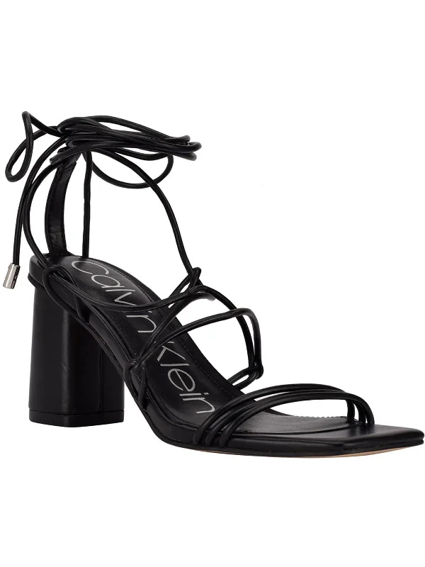 Calista Womens Lace-Up Strappy Heels