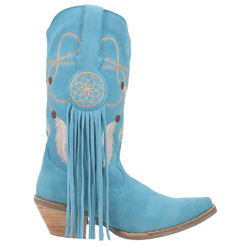 Day Dream Fringe Embroidery Round Toe Cowboy Boots