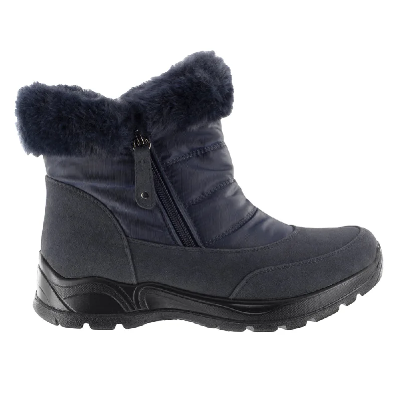 Frosty Zippered Round Toe Boots