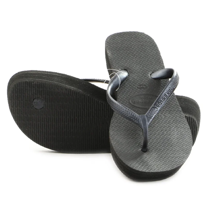 Havaianas High Light Thong Flip Flop Sandal - Black - Womens