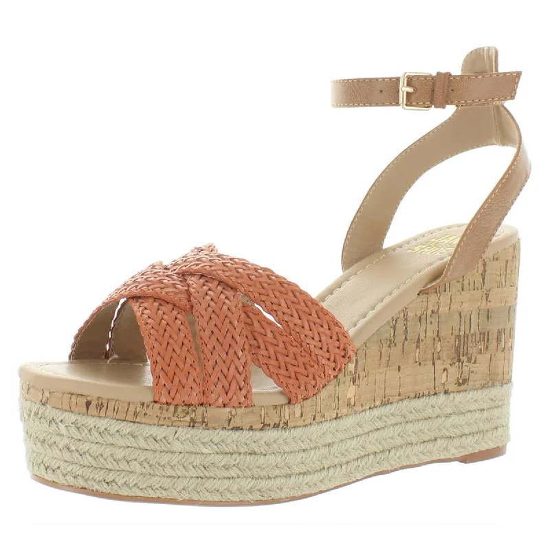 JANE AND THE SHOE Womens Lily Cork Caged Espadrilles