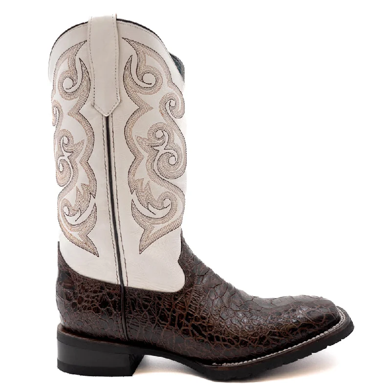 Kai Sea Turtle Embroidery Square Toe Cowboy Boots