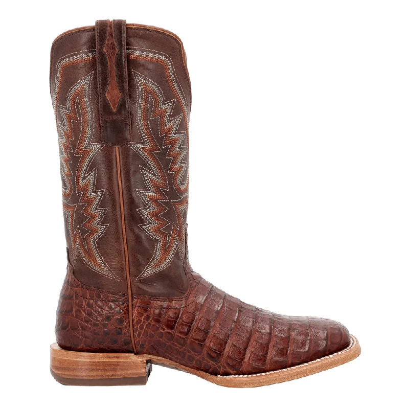 PRCA Collection Caiman Embroidery Square Toe Cowboy Boots