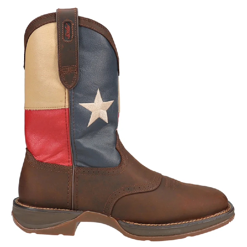 Rebel TX Flag Patriotic Wellington Square Toe Boots