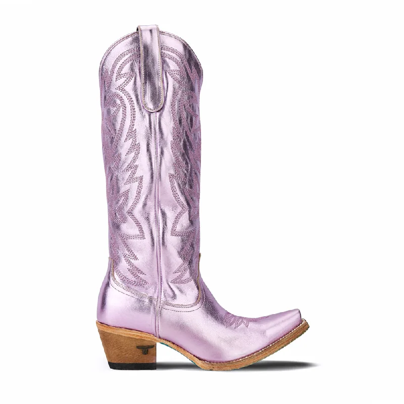 Smokeshow Embroidered Metallic Snip Toe Zippered Cowboy Boots