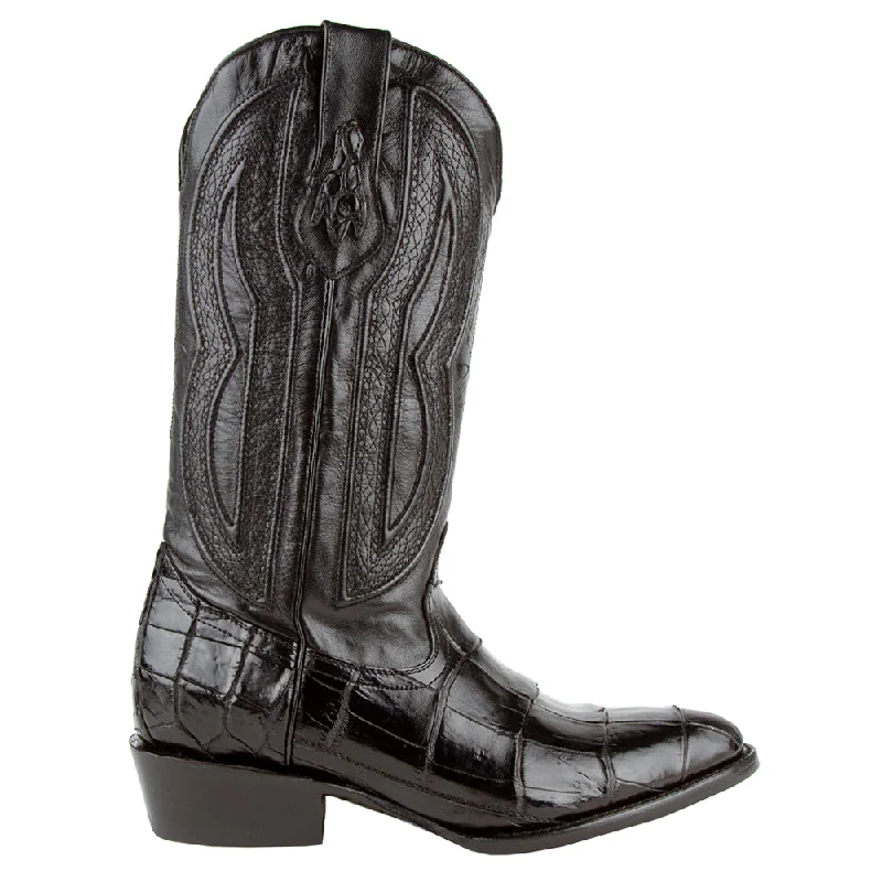 Stallion Alligator Round Toe Cowboy Boots