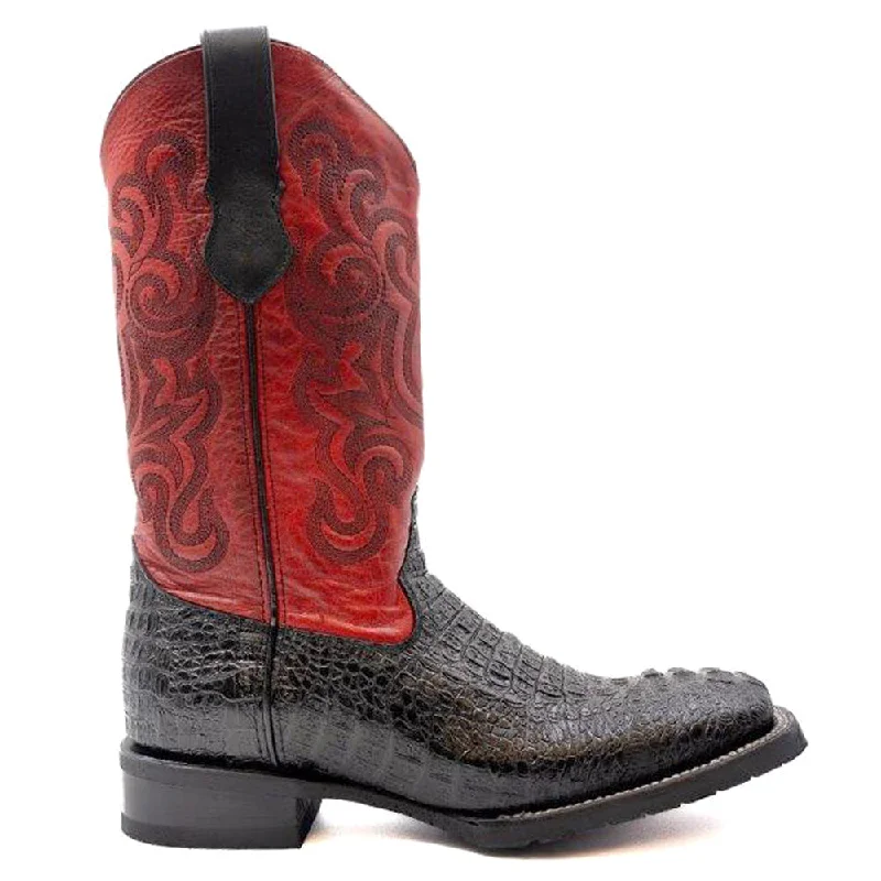 Stampede Crocodile Square Toe Cowboy Boots