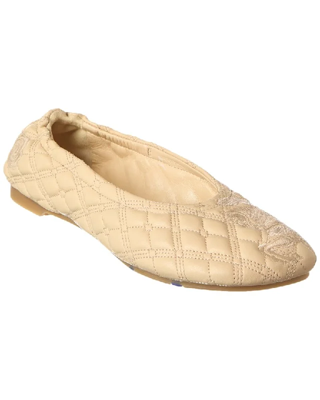 Burberry Sadler Leather Ballet Flat