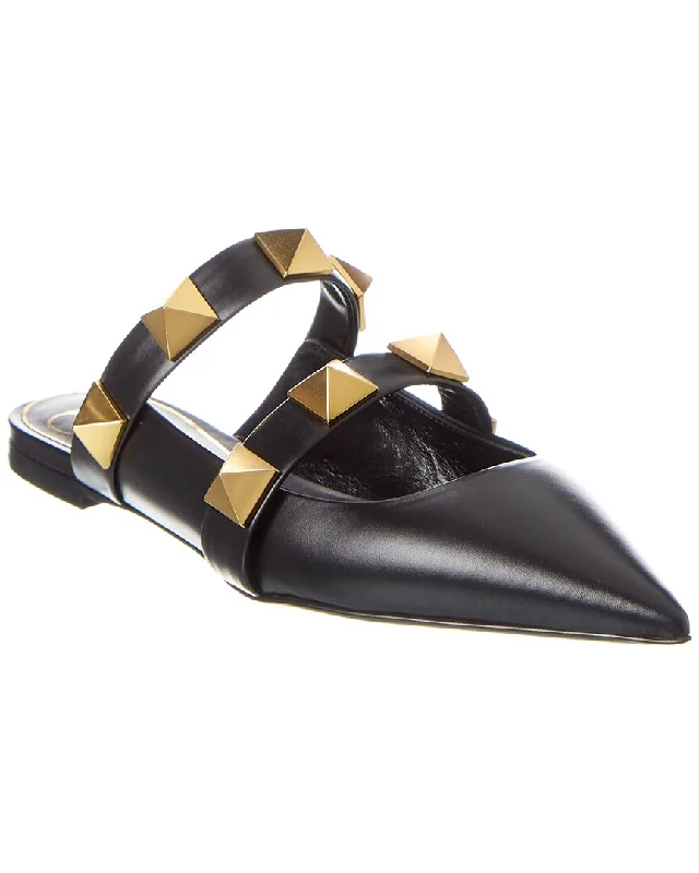 Valentino Roman Stud Leather Flat