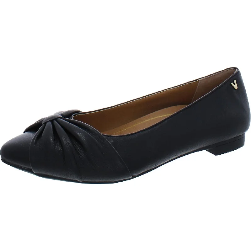 Vionic Womens Gramercy Leather Slip On Ballet Flats