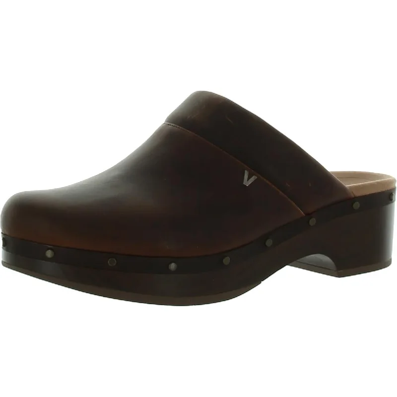 Vionic Womens Kacie Leather Clogs Mules