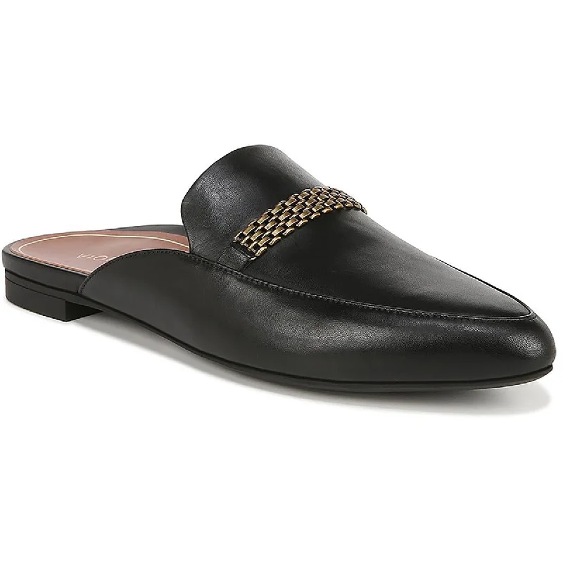 Vionic Womens Starling Leather Almond Toe Mules