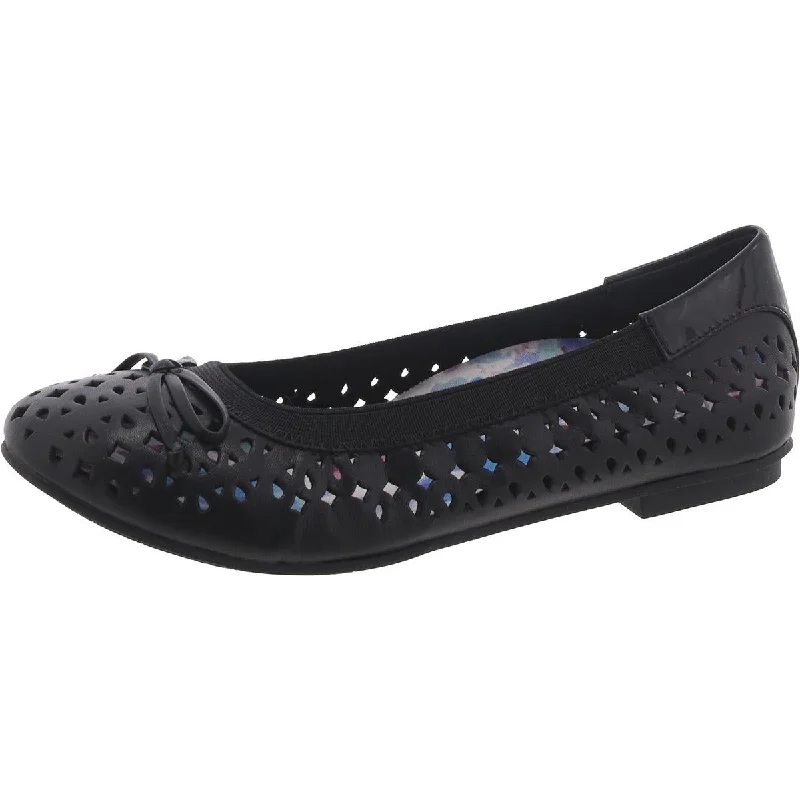 Vionic Womens Surin Leather Slip On Ballet Flats