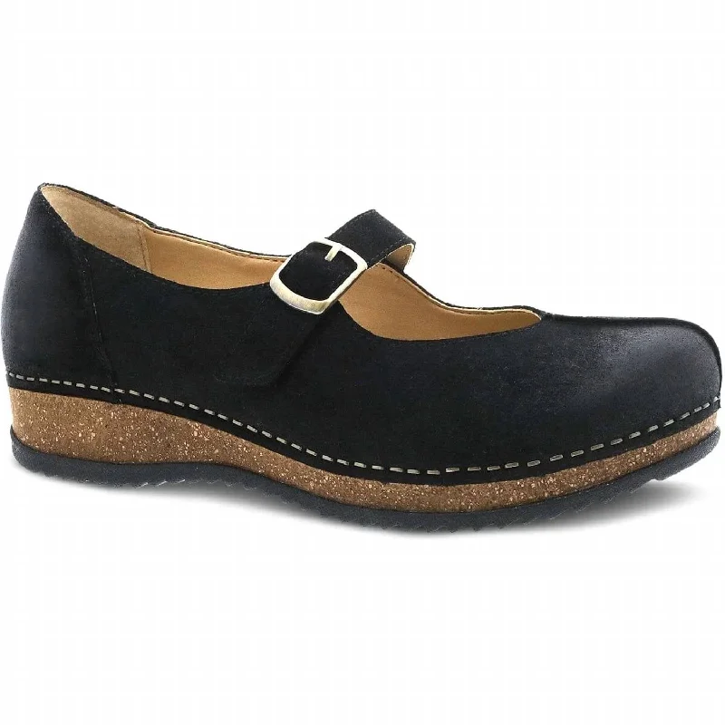 Women's Mika Burnished Suede Shoes In Black