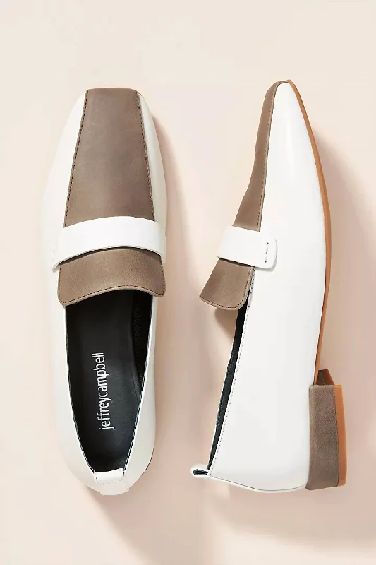 Women's Moritz Loafers In White/ Grey