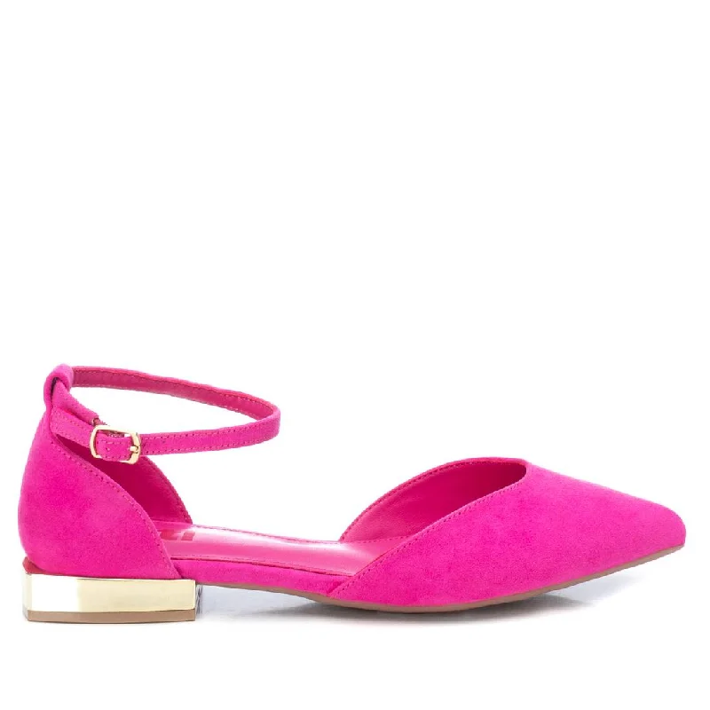 Women's Suede Pointy Toe Ballet Flats By XTI_