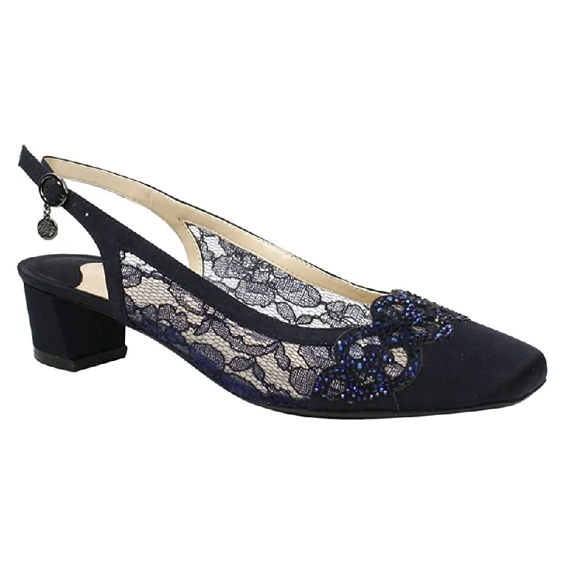 J. Renee Faleece Heel Navy Lace (Women's)