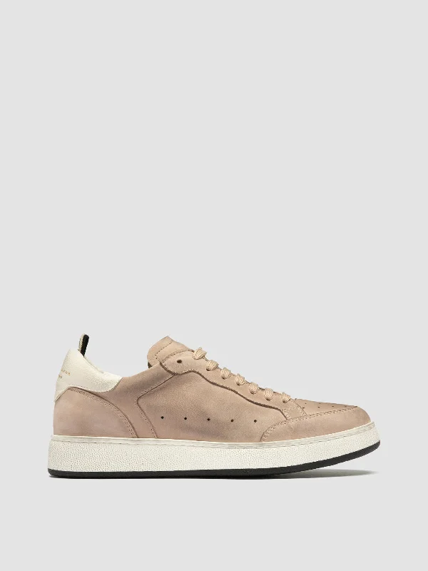 THE ANSWER 102 - Light Brown Nubuck Low Top Sneakers