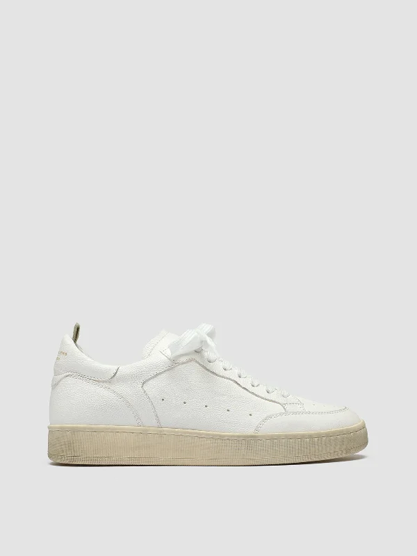 MAGIC 101 - White Leather Low Top Shoes