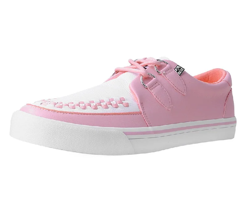 Pink & White 2-Ring Creeper Sneaker