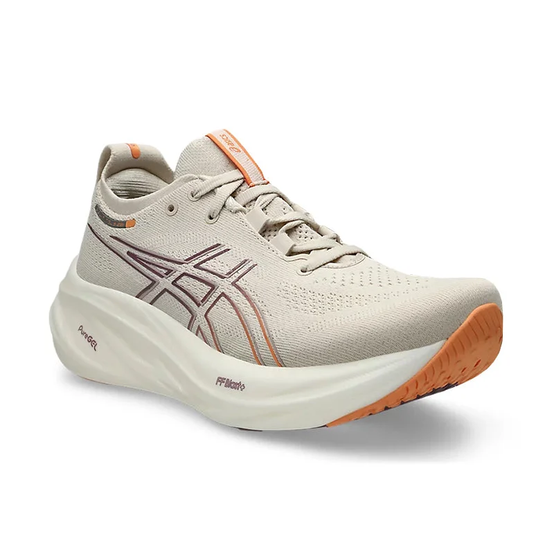 Women's Gel-Nimbus 26 Oatmeal/Faded Orange