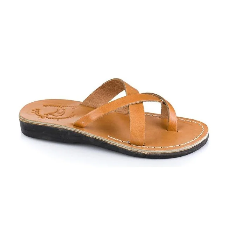 Abigail - Leather Toe Sandal | Tan