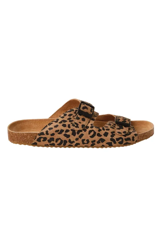 Bailey Slide Tan Leopard