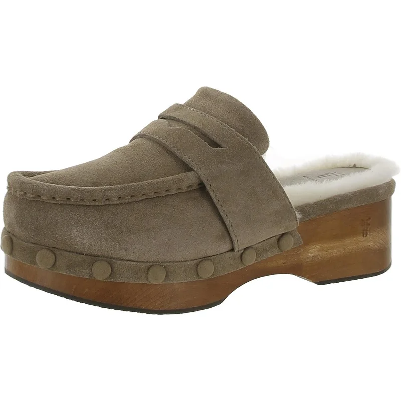 Womens Suede Loafer Slippers