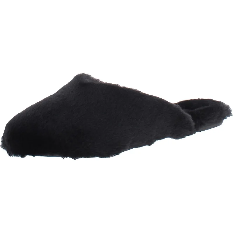 Womens Faux Fur Cozy Slide Slippers