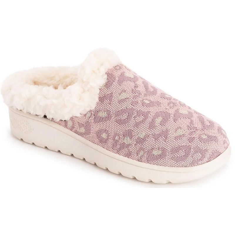 Nony Flyknit Womens Faux Fur Lined Comfy Scuff Slippers