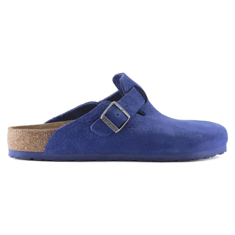 Birkenstock Boston Nubuck Leather Clog - Indigo Blue - ONLINE STORE CREDIT/EXCHANGE ONLY