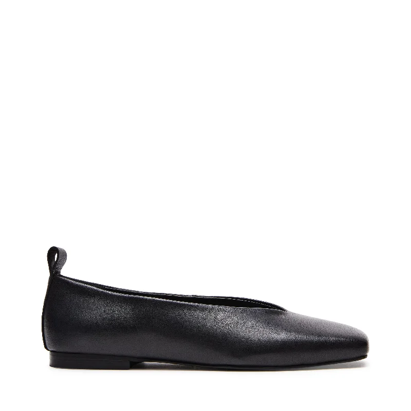 Fosse Flat Shoe BLACK LEATHER