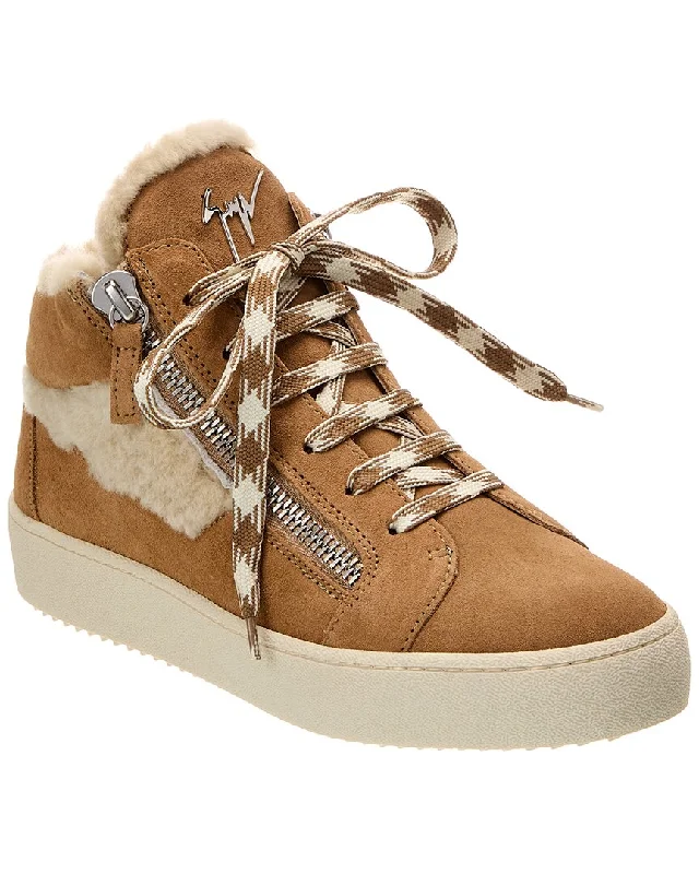 Giuseppe Zanotti May London Suede & Shearling Sneaker