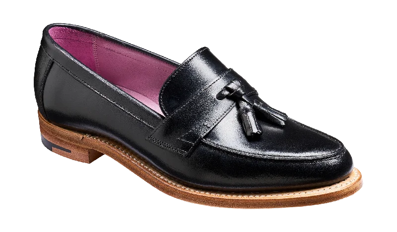 Imogen - Black Calf - Tassel Loafer Shoe