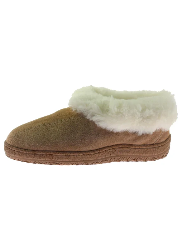 Juliet Womens Leather Sheepskin Lined Moccasin Slippers