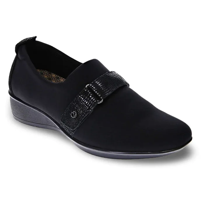 Revere Genoa Black Stretch Loafer (Women's)