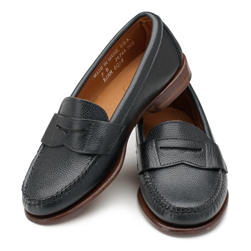 Somerset Penny Loafers - Black Scotch Grain