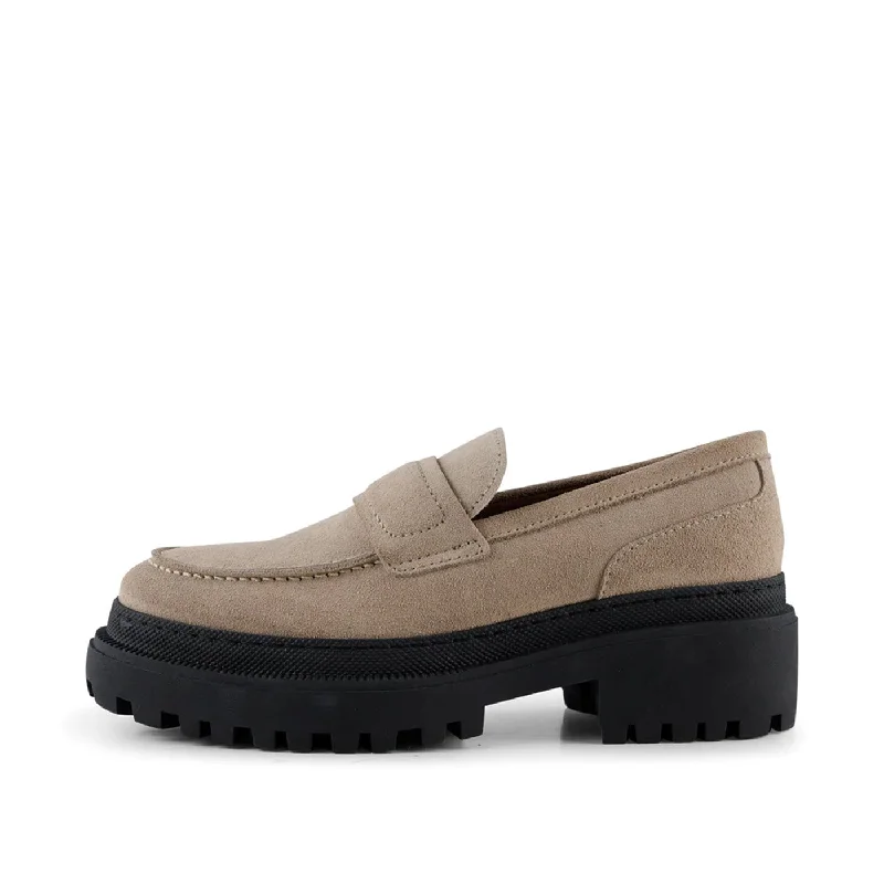 Iona loafer suede - TAUPE